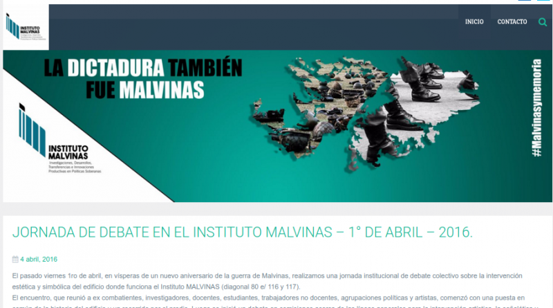 Portal web del Instituto Malvinas